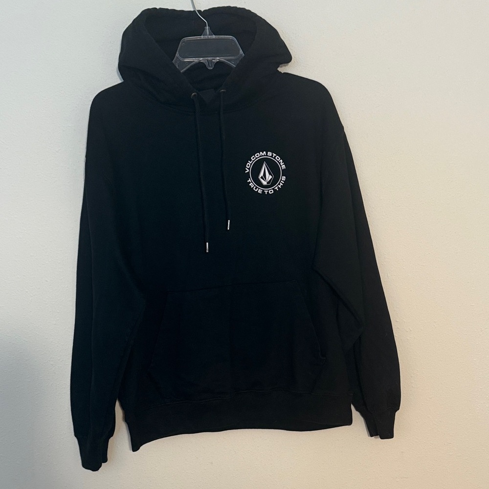 Volcom Men Black Graphic Pullover Hoodie Sweatshirt SizeM